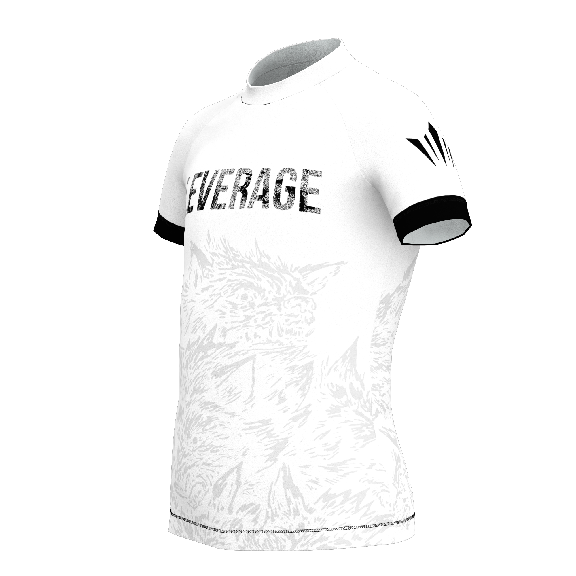 Leverage Kids Ranked BJJ Rashguard - White