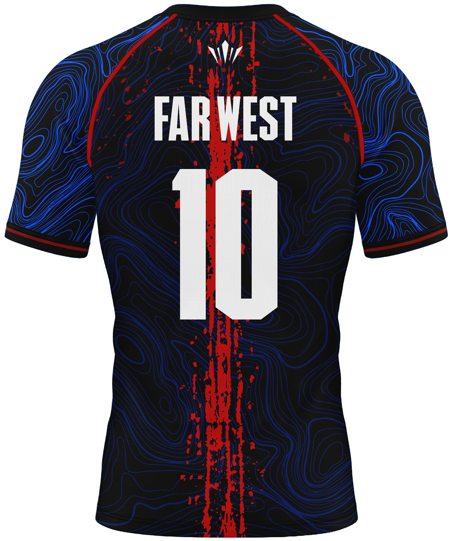 Topographical SS Rashguard - Far West Jiu Jitsu Club