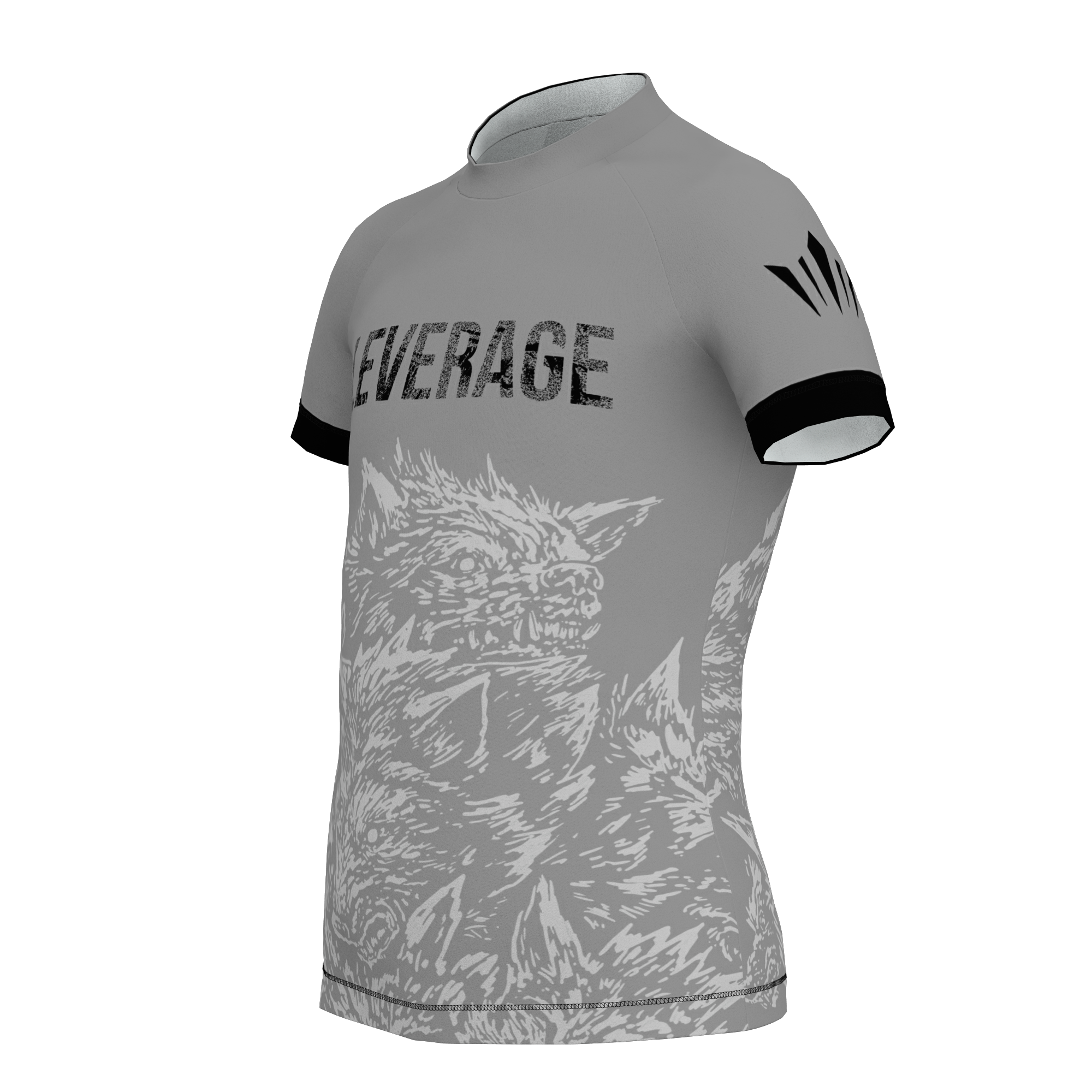 Leverage Kids Ranked BJJ Rashguard - Gray