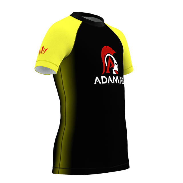 Kids Adamas Jiu Jitsu Academy SS Rashguard - Yellow