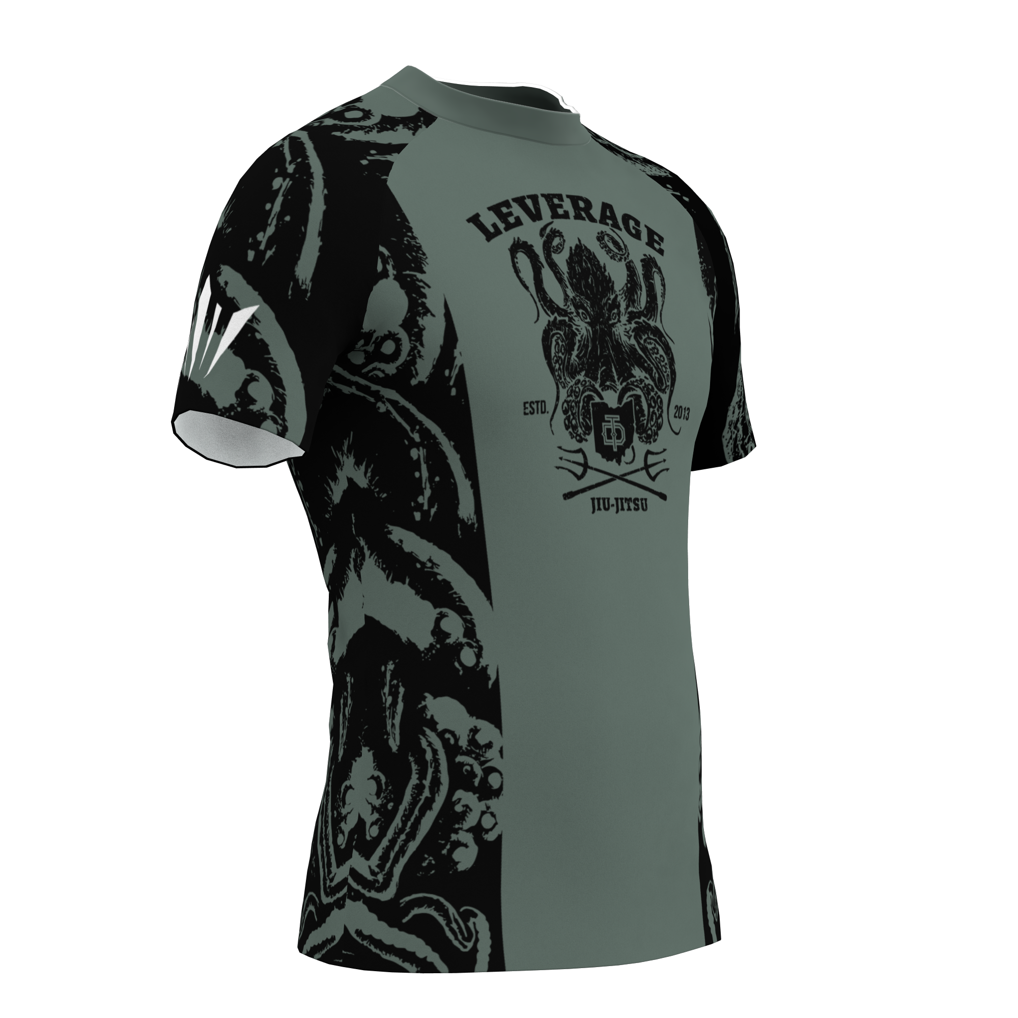 Leverage BJJ SS Rashguard - OD Camo