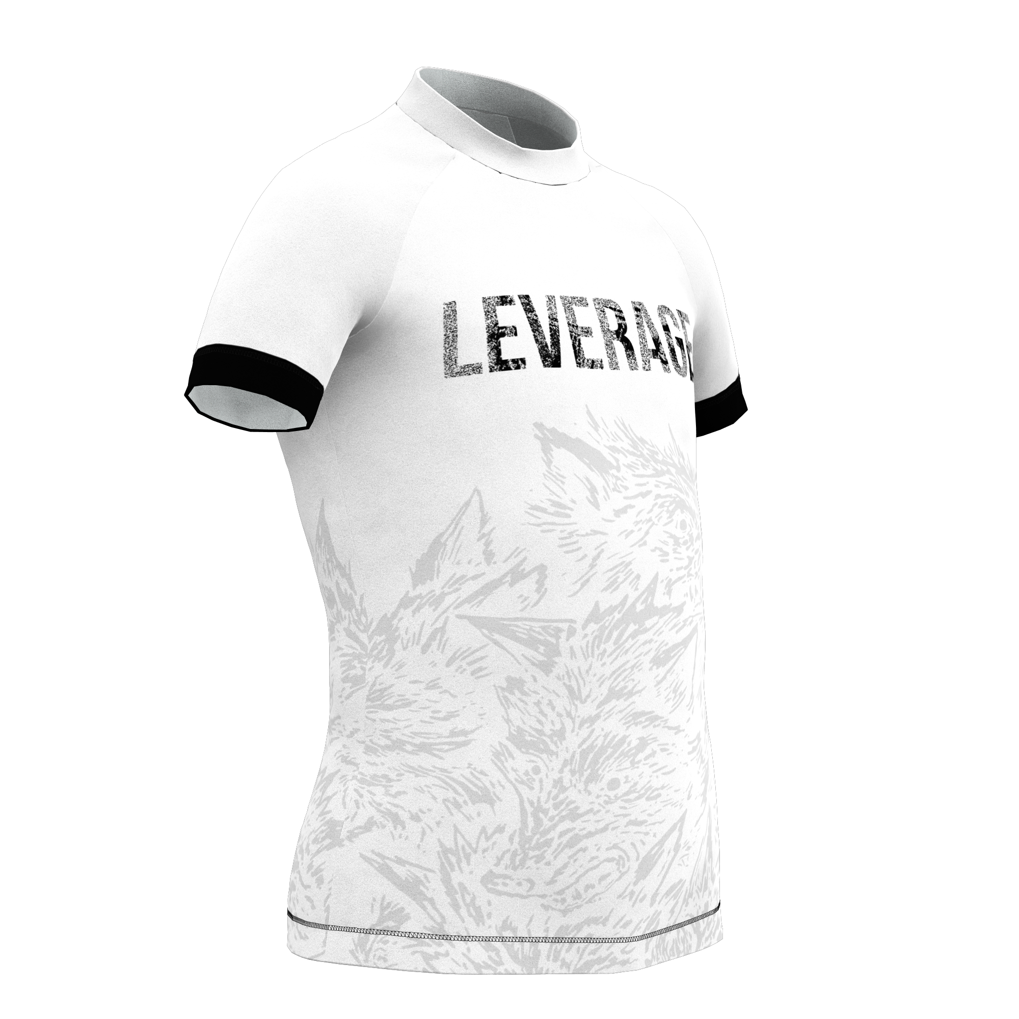 Leverage Kids Ranked BJJ Rashguard - White