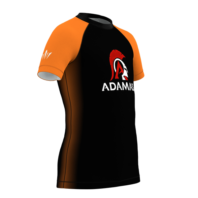 Kids Adamas Jiu Jitsu Academy SS Rashguard - Orange