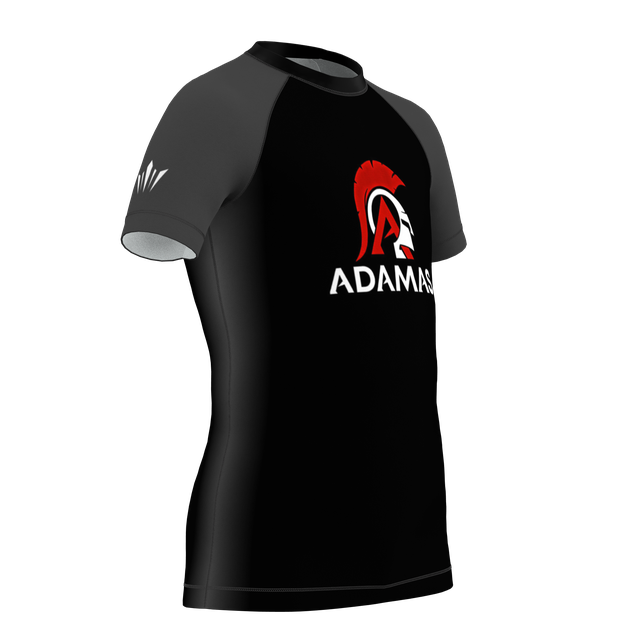 Kids Adamas Jiu Jitsu Academy SS Rashguard - Gray