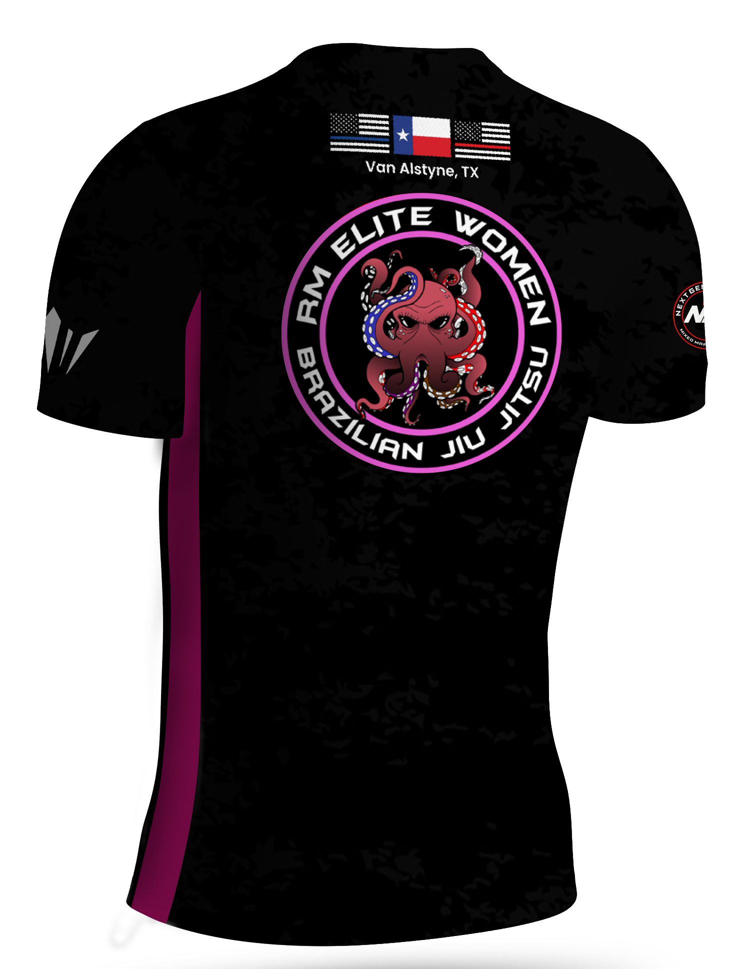 Women's RM Elite Rashguard - Black/Pink