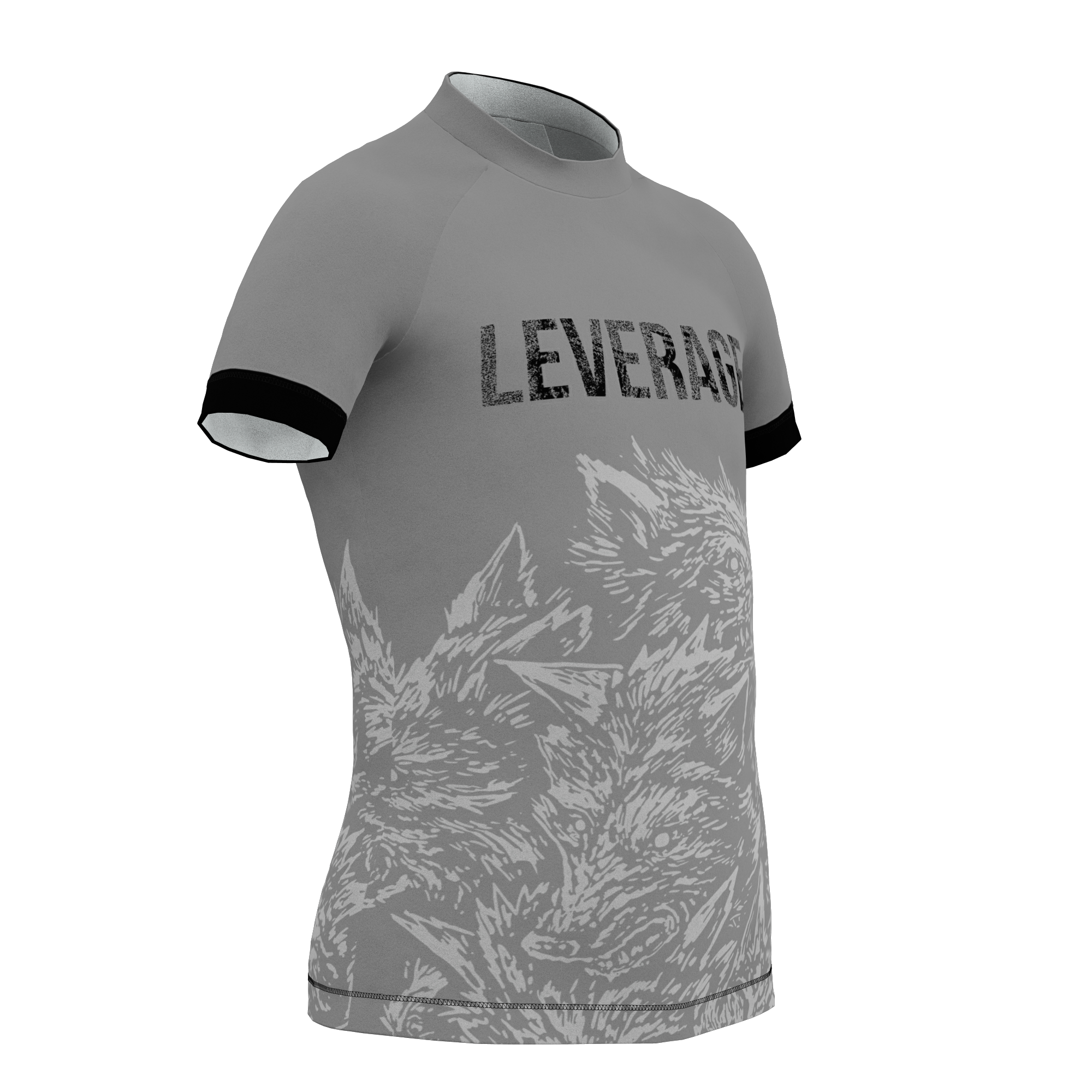 Leverage Kids Ranked BJJ Rashguard - Gray