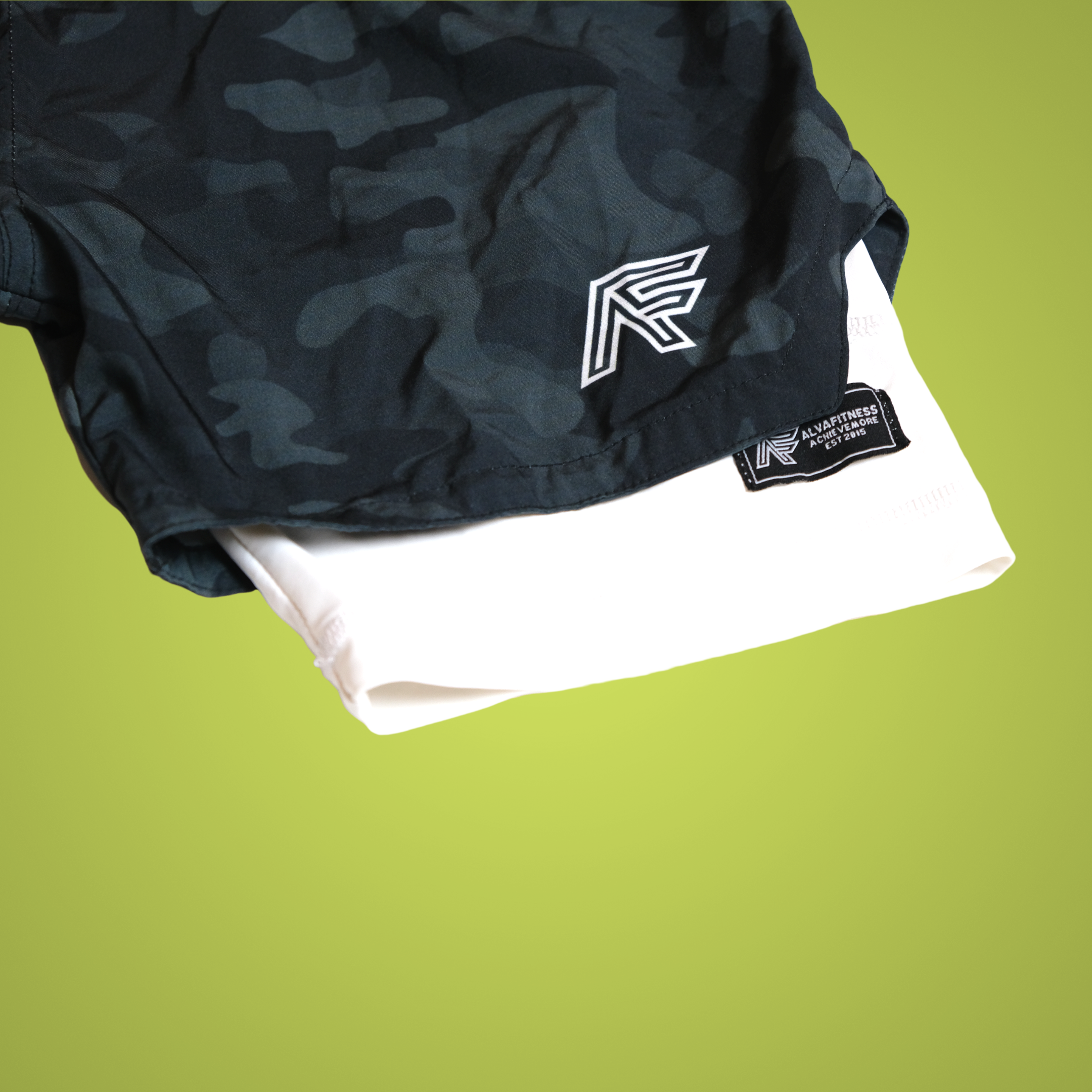 Black Camo 2-in-1 Compression Shorts V1