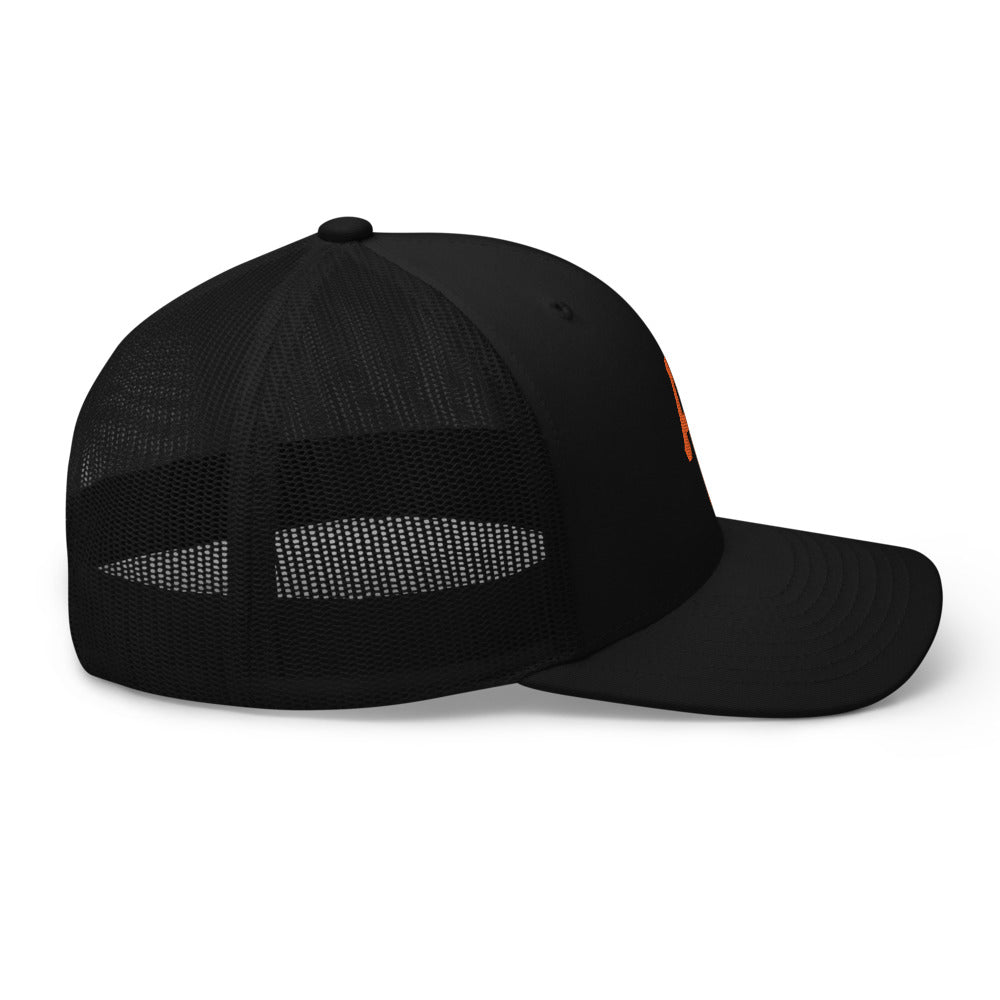 Black Retro Trucker Cap