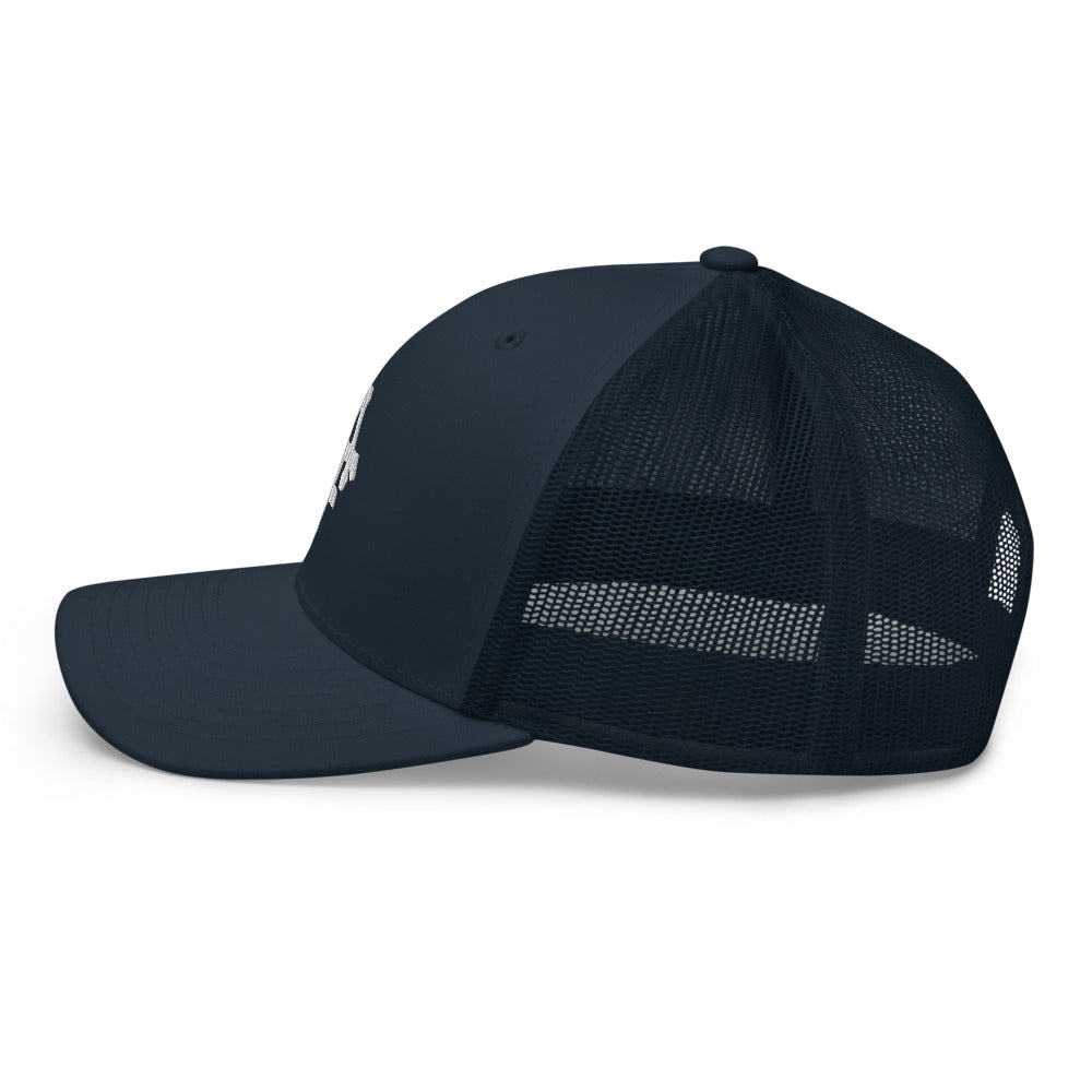 Navy Retro Trucker Cap
