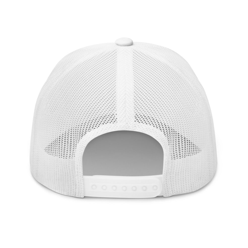 White Retro Trucker Cap